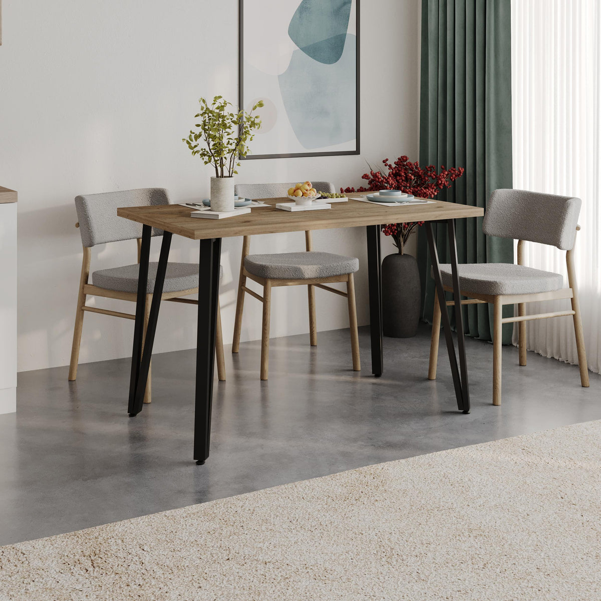Xana Modern Dining Table 4 Seater 120cm