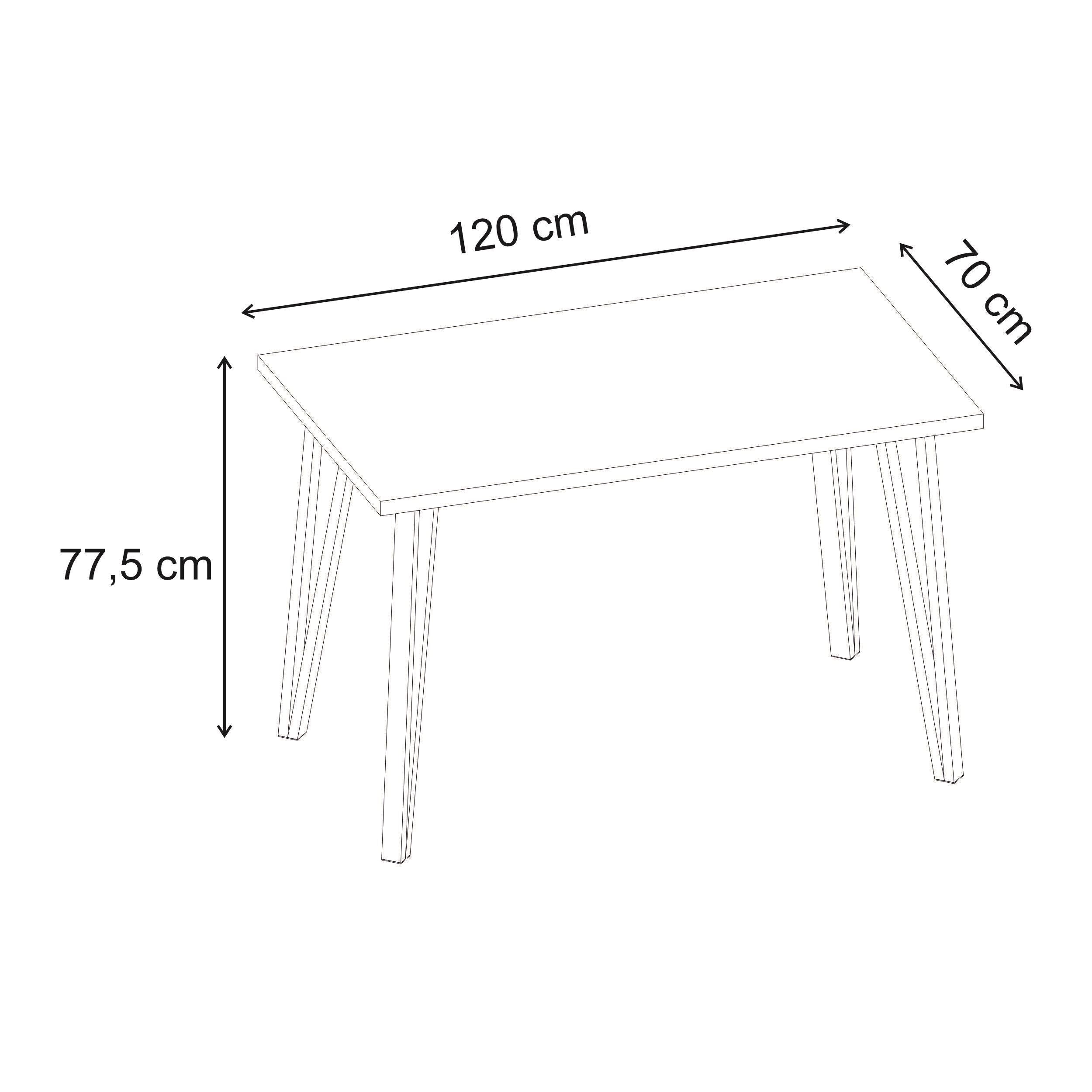 Xana Modern Dining Table 4 Seater 120cm - Additional Image 7