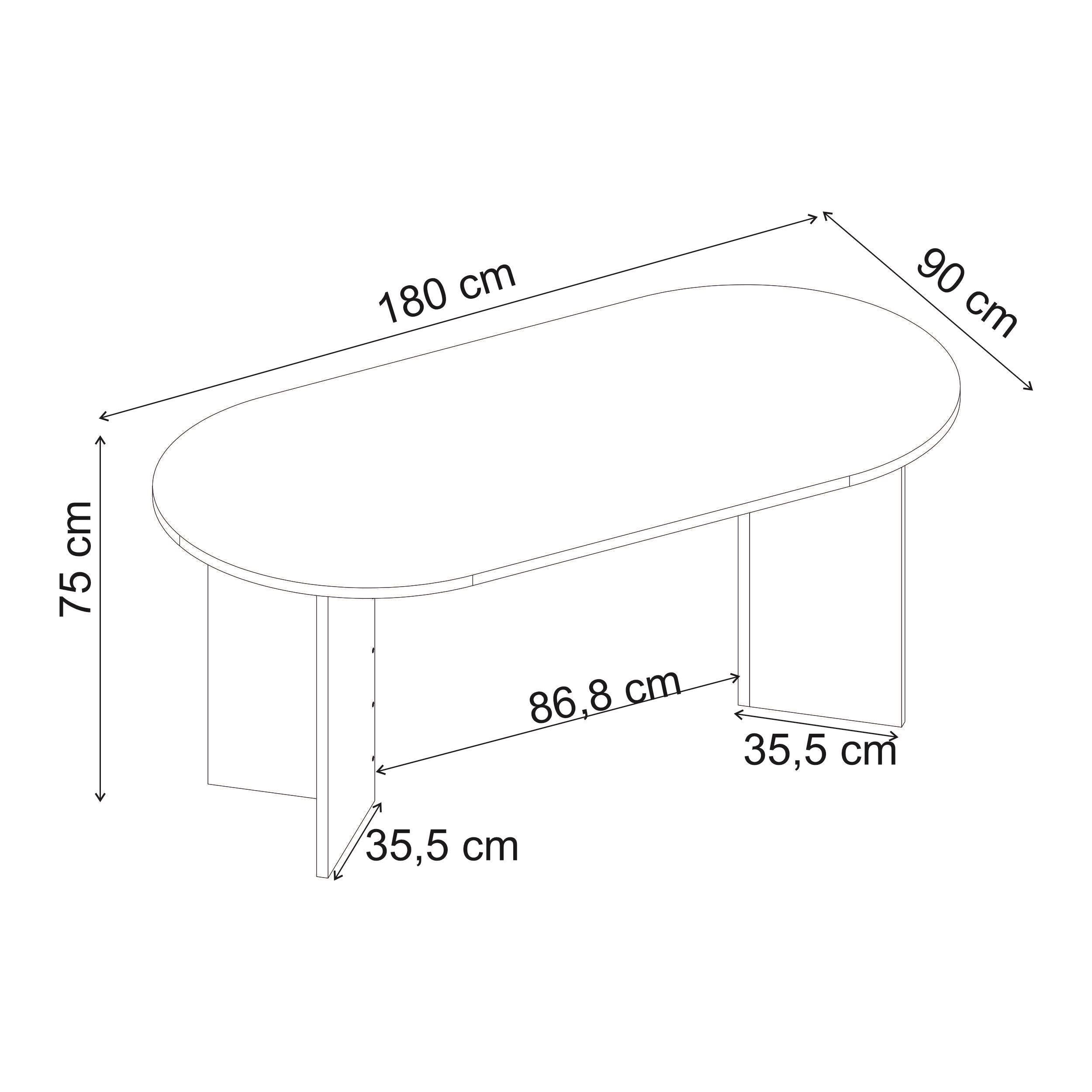 Sablin Dining Table 6 seater 180x90cm - Additional Image 12
