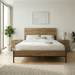 Mars Bed Frame Whiskey Oak Finish L 206.5 cm – Whiskey Oak