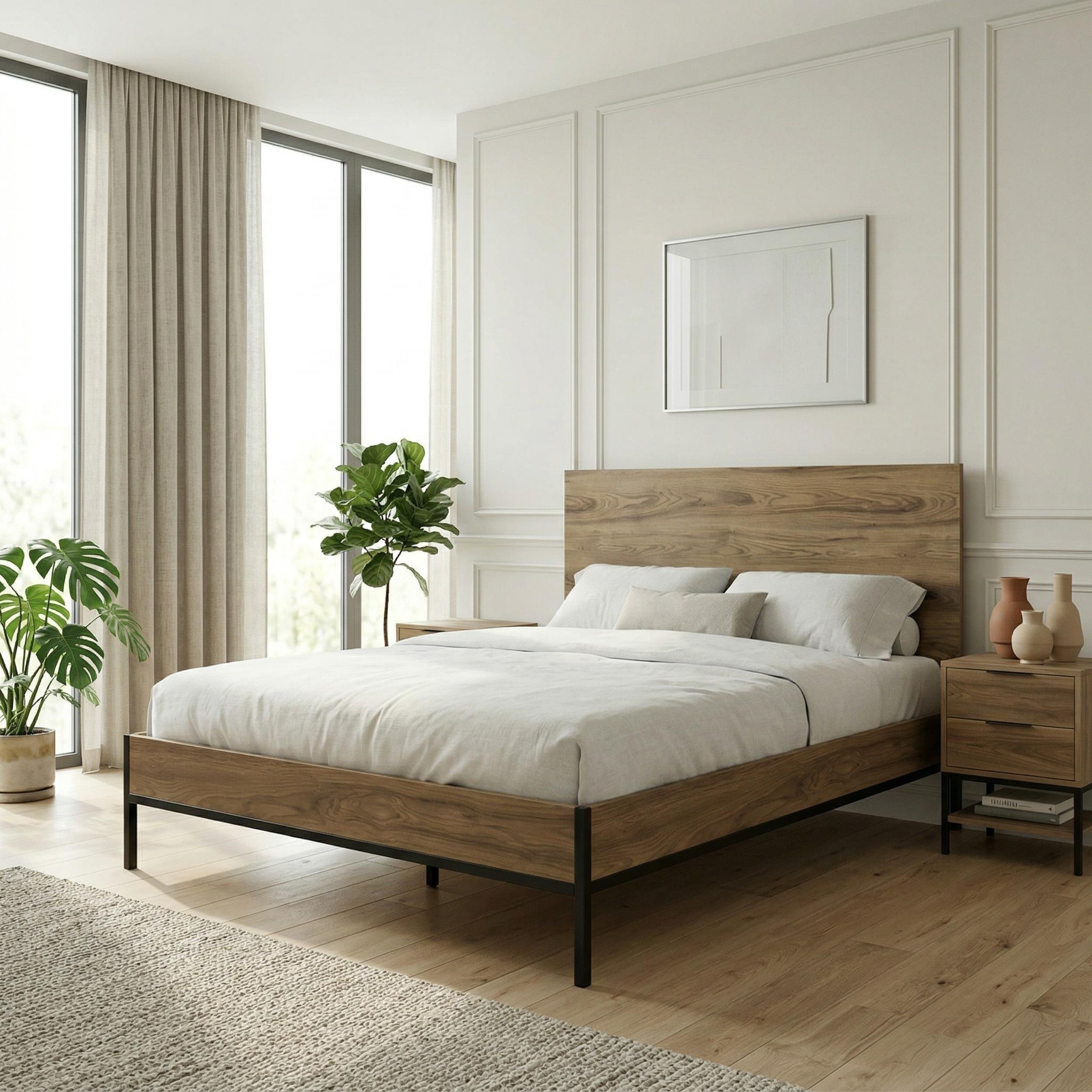 Mars Modern Bed Frame Deep Oud