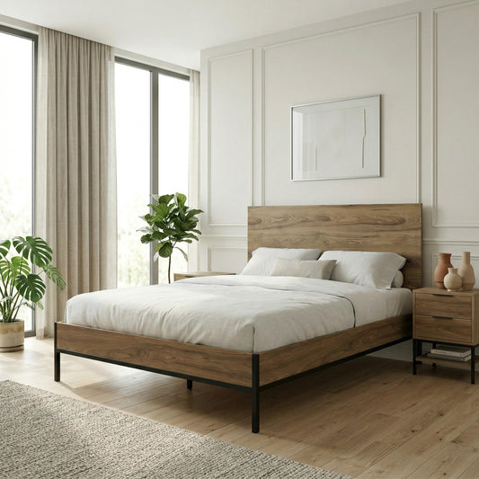 Mars Modern Bed Frame Deep Oud
