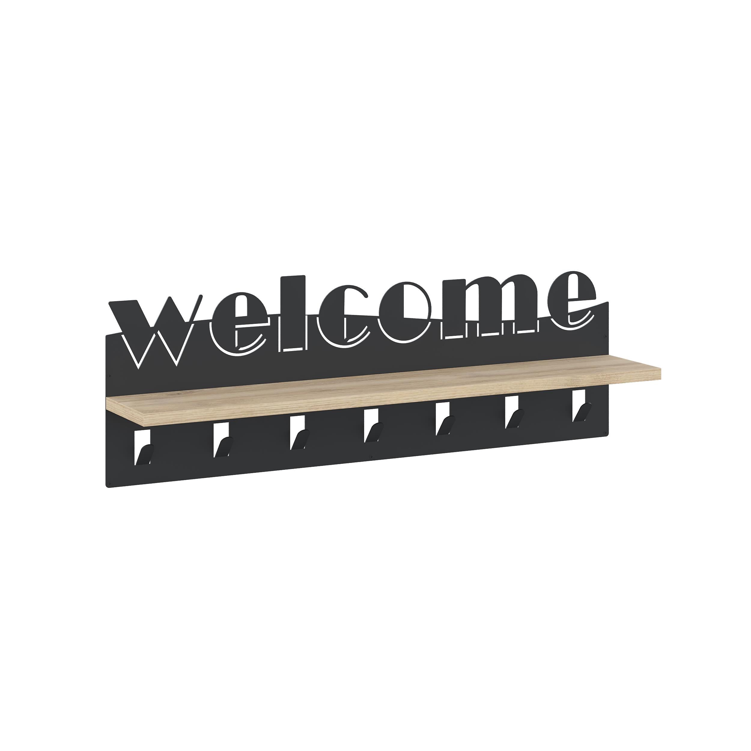 Welcome Hallway Coat Hanger Rack product photo