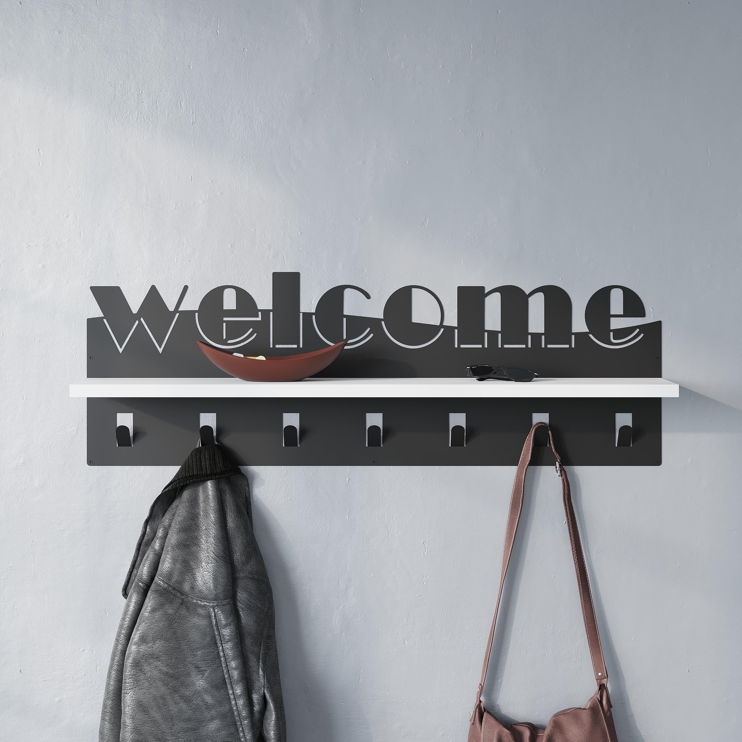Welcome Hallway Coat Hanger Rack additional view