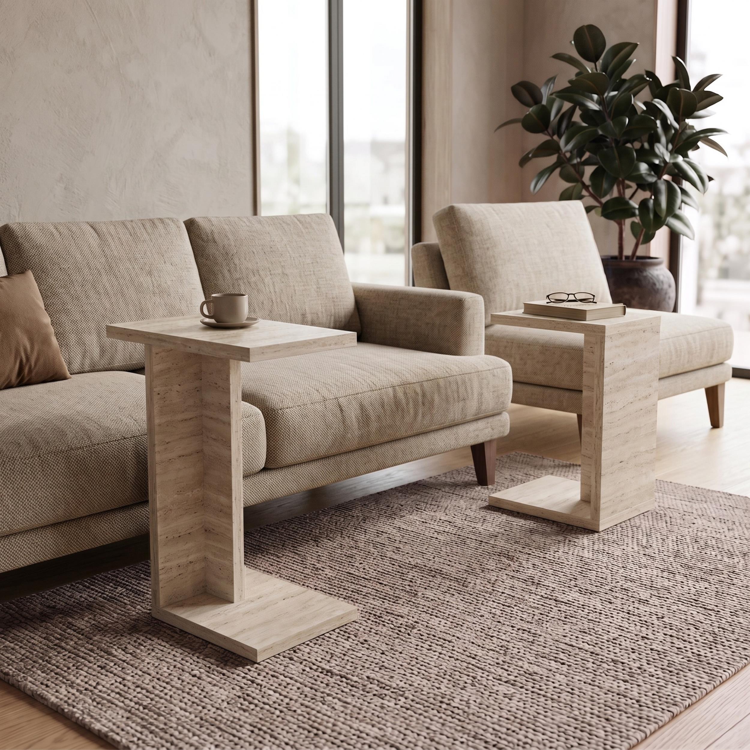 Nero C-Shaped Multipurpose Nesting Side Table - Additional Image 13