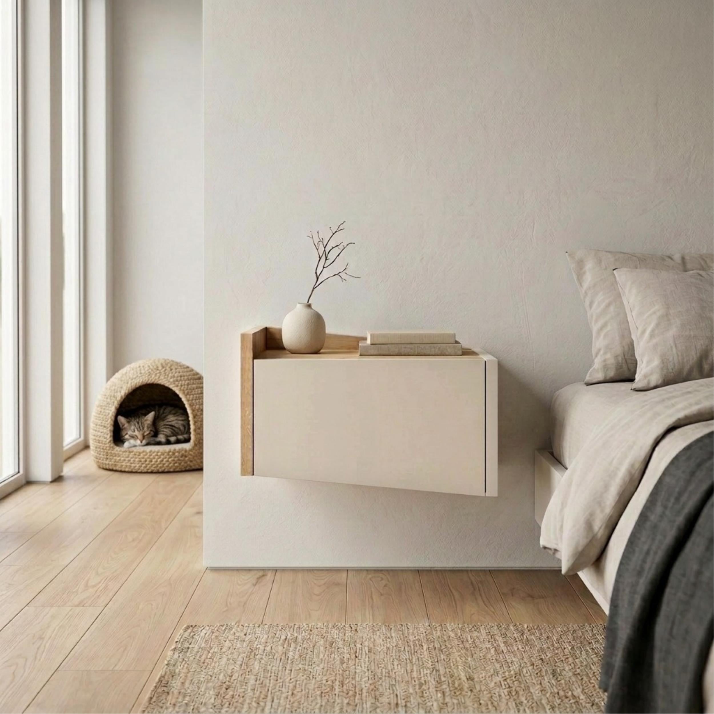 Diago Floating Bedside Table Left - additional view