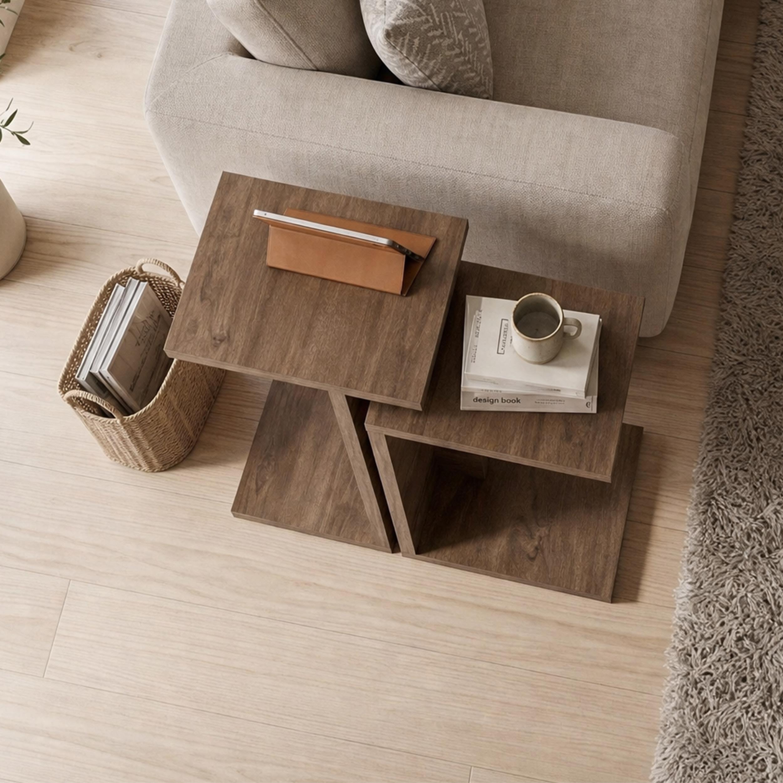 Nero C-Shaped Multipurpose Nesting Side Table - Additional Image 8