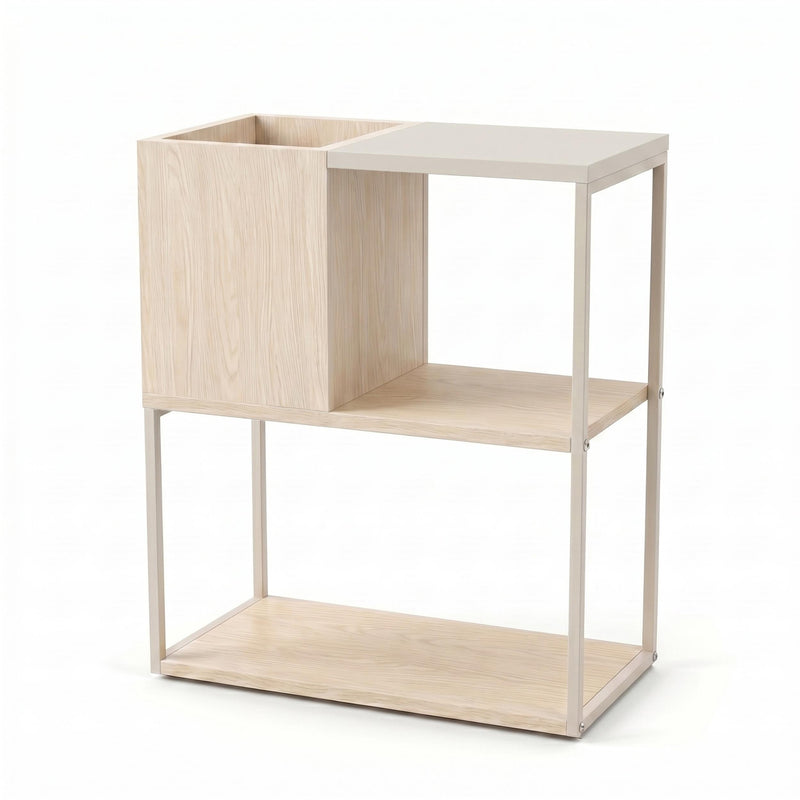 Tania Side Table with Storage Shelves - Additional Image 1