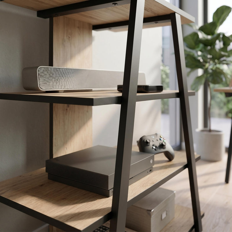 Lyno Angled Mini TV Entertainment Unit with Open Shelves - Additional Image 6