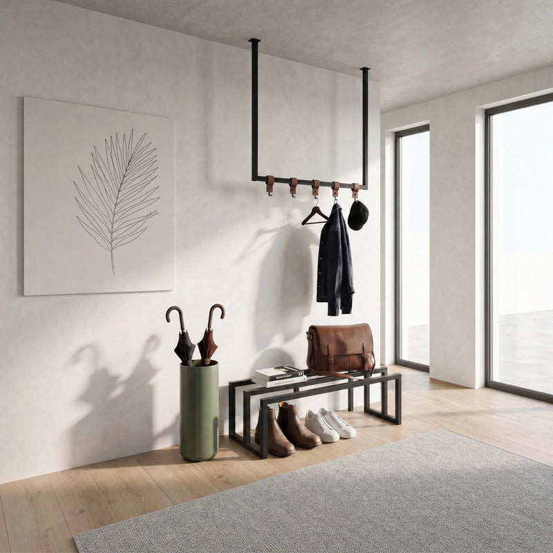 Roya Hall Set Shoe Rack styled in a hallway