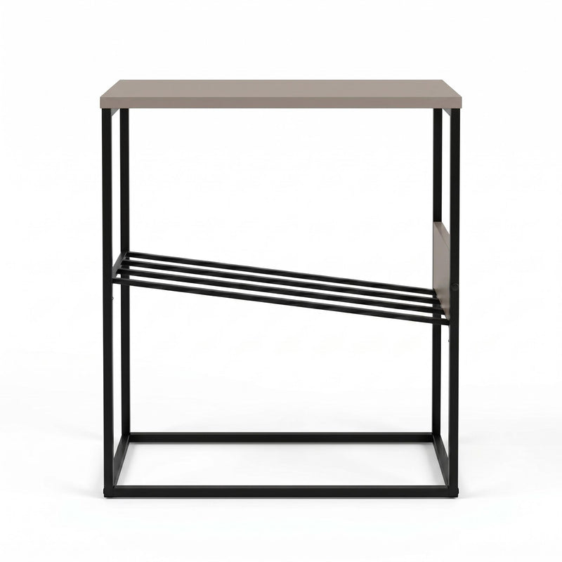 Tenol Modern Side Table with Metal Angled Shelf - Additional Image 10