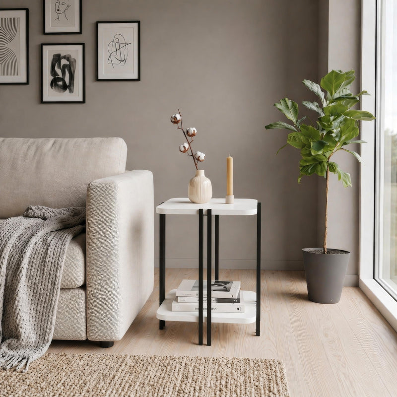 Notus 2-Tier Side Table with Shelf - Additional Image 13