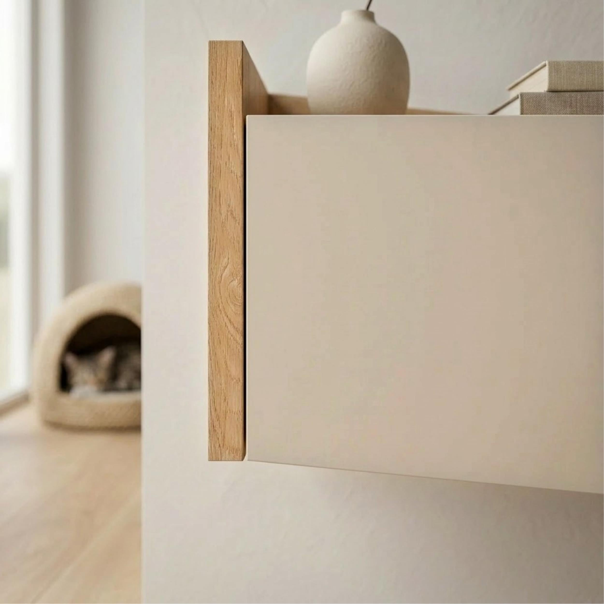 Diago Floating Bedside Table Left - close-up detail