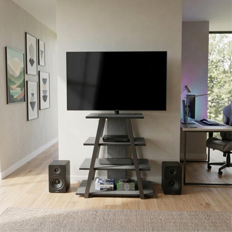 Lyno Angled Mini TV Entertainment Unit with Open Shelves - Additional Image 10
