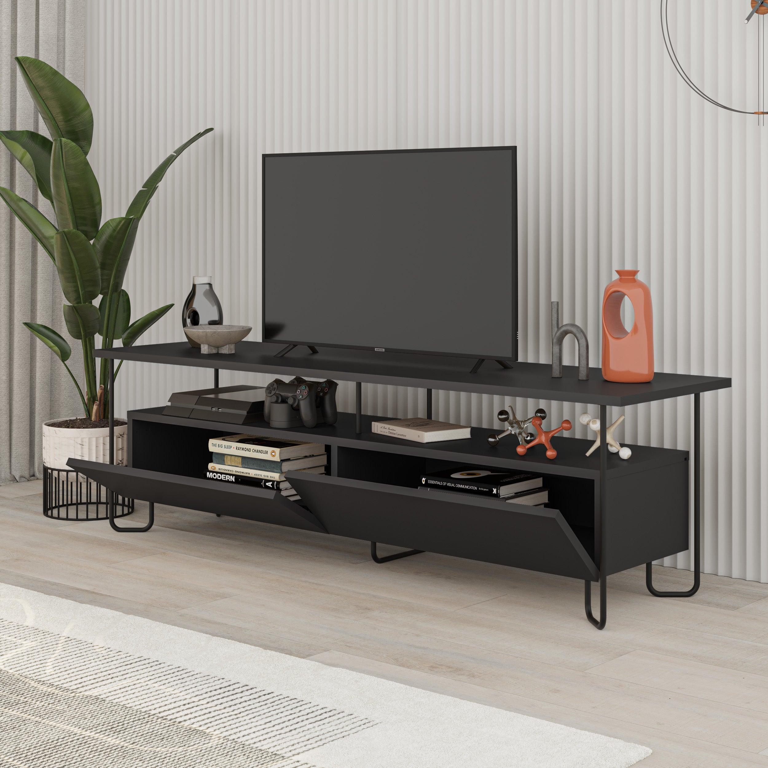 Cornea Modern Tv Unit With Storage Cabinet 150cm - Decortie