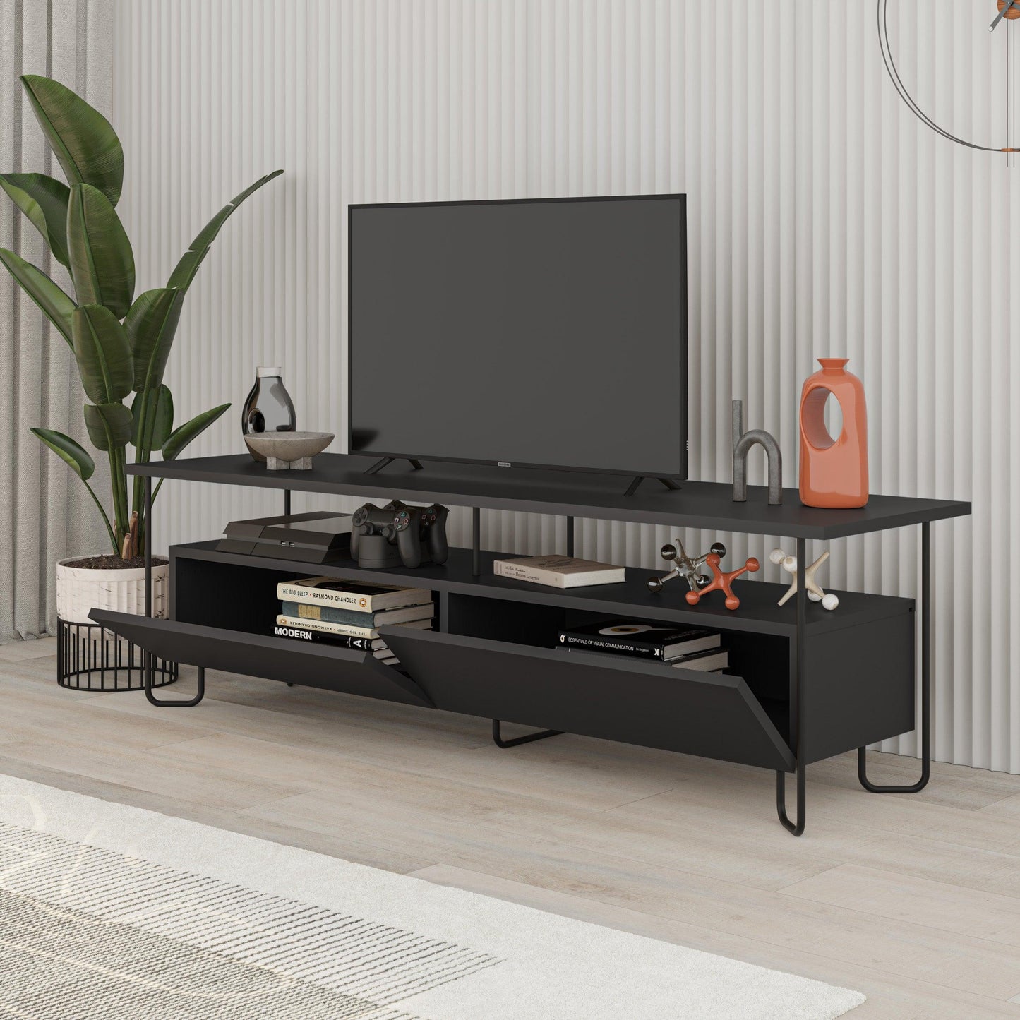 Cornea Modern Tv Unit With Storage Cabinet 150cm