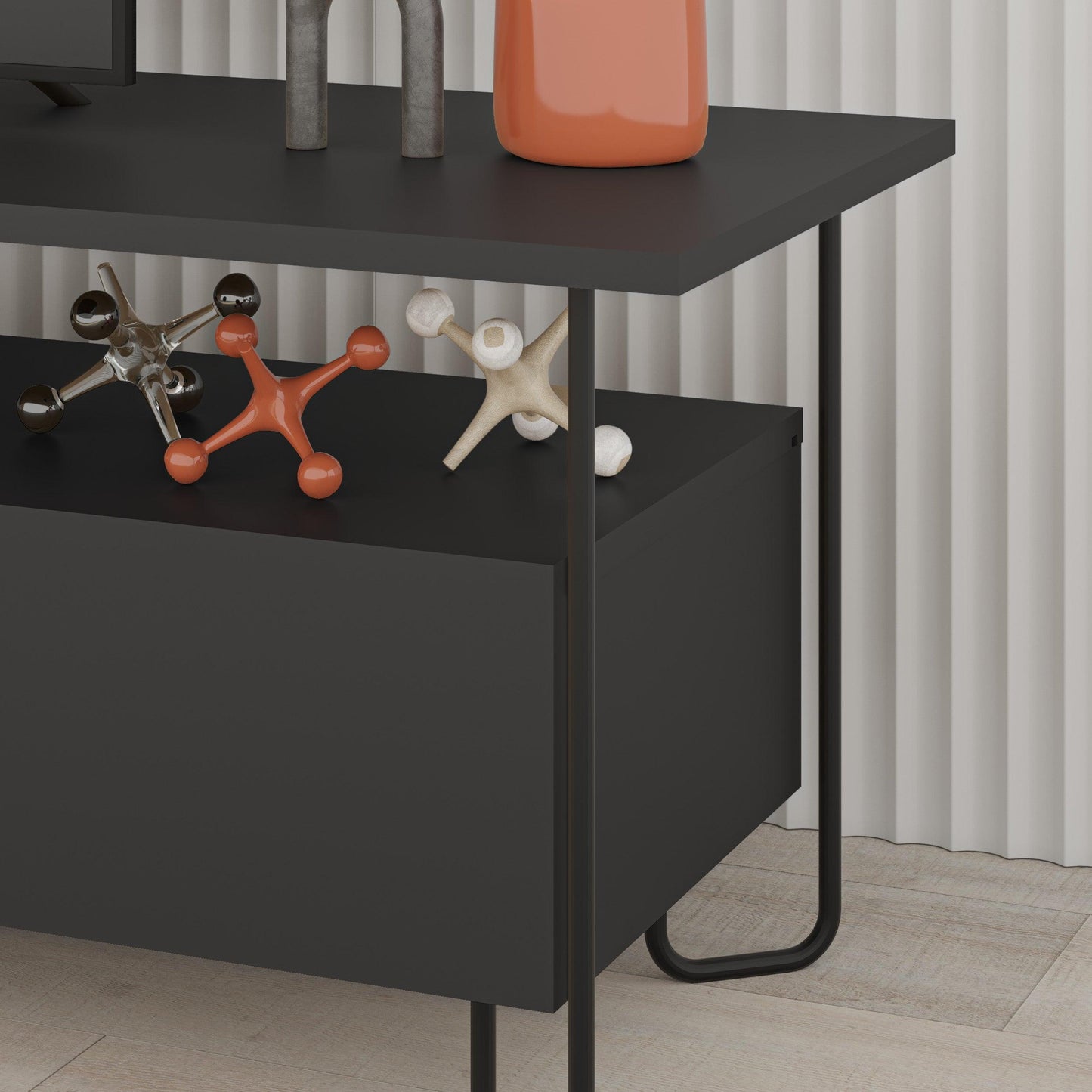 Cornea Modern Tv Unit With Storage Cabinet 150cm