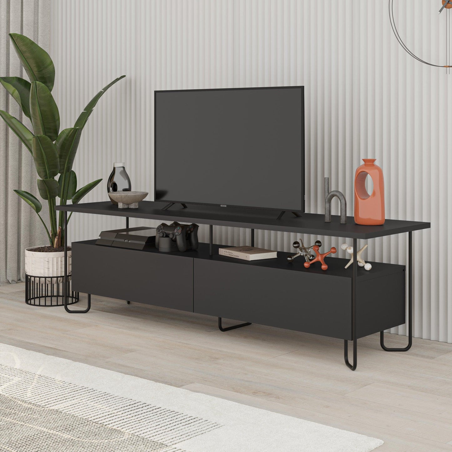 Cornea Modern Tv Unit With Storage Cabinet 150cm