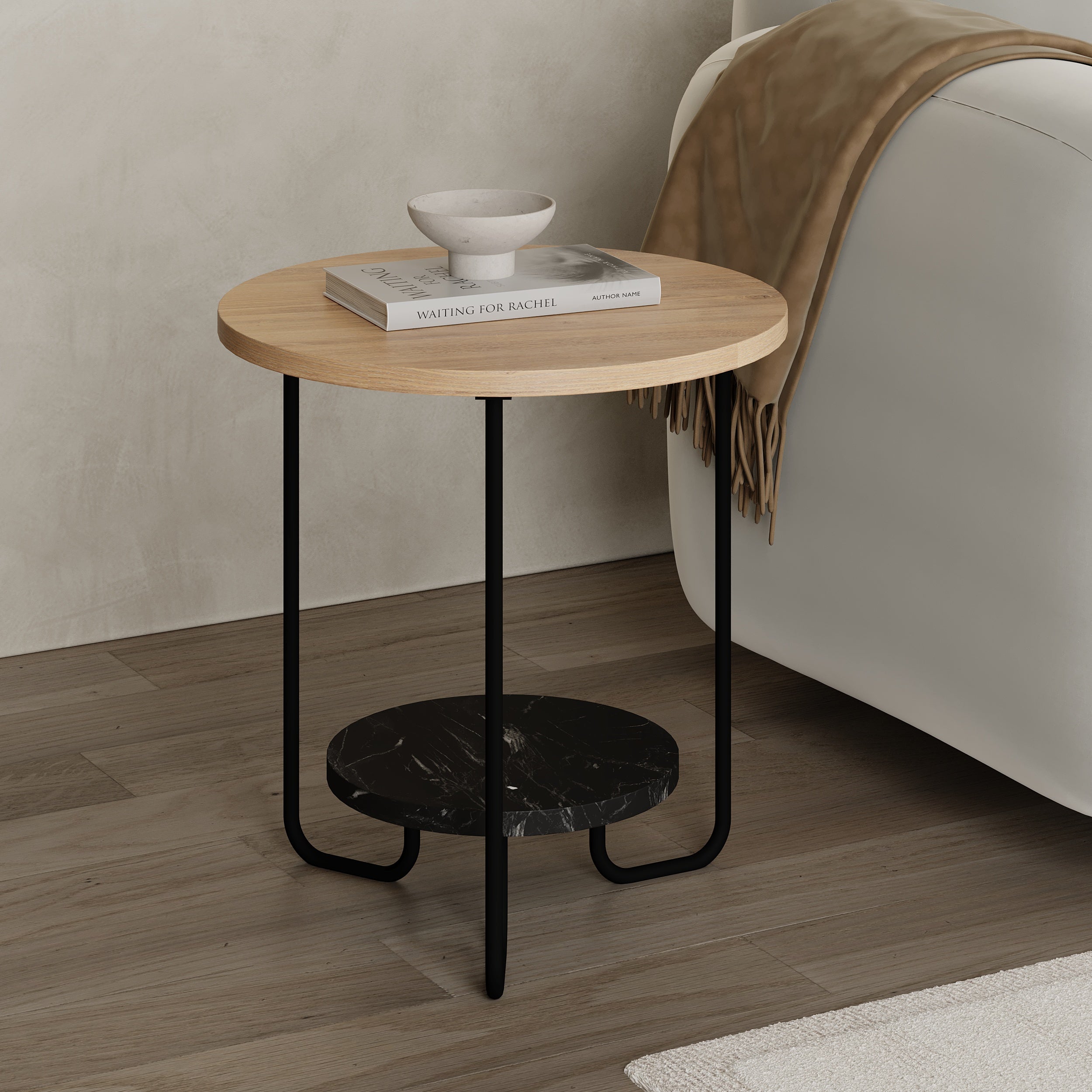 Corro Modern Side End Table Multipurpose With Creativeness H 45cm - Decortie