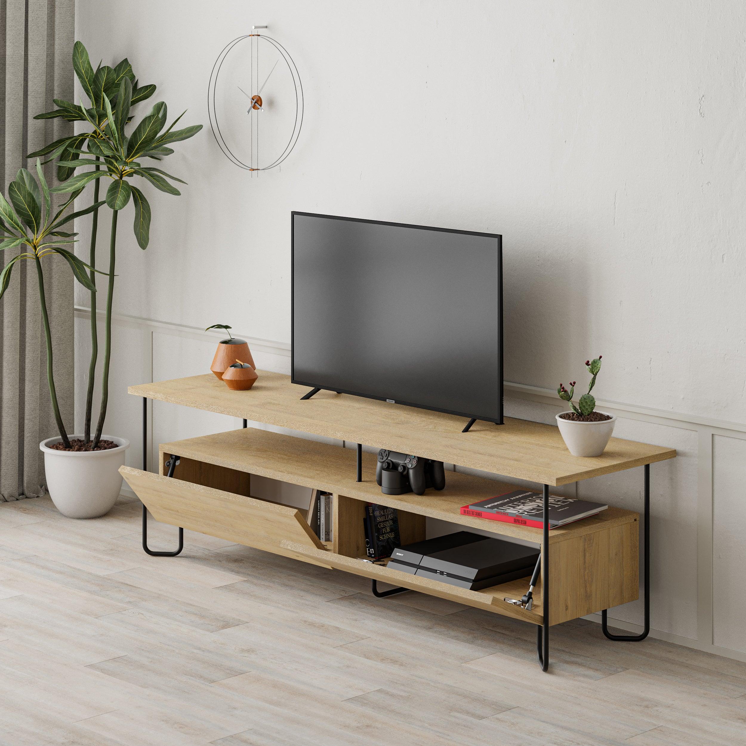 Cornea Modern Tv Unit With Storage Cabinet 150cm - Decortie