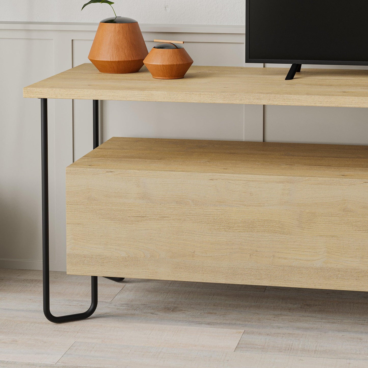 Cornea Modern Tv Unit With Storage Cabinet 150cm