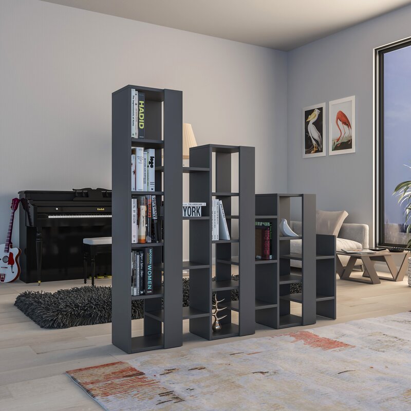 Lift Separator Modern Bookcase Display Unit Room Separator Tall 151cm - Decortie