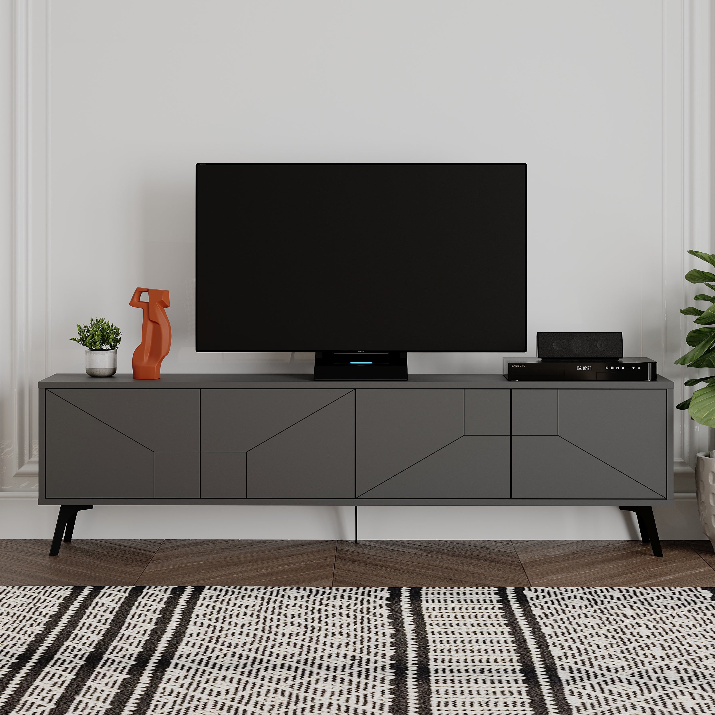 Dune Modern TV Stand With Storage Cabinet 180cm