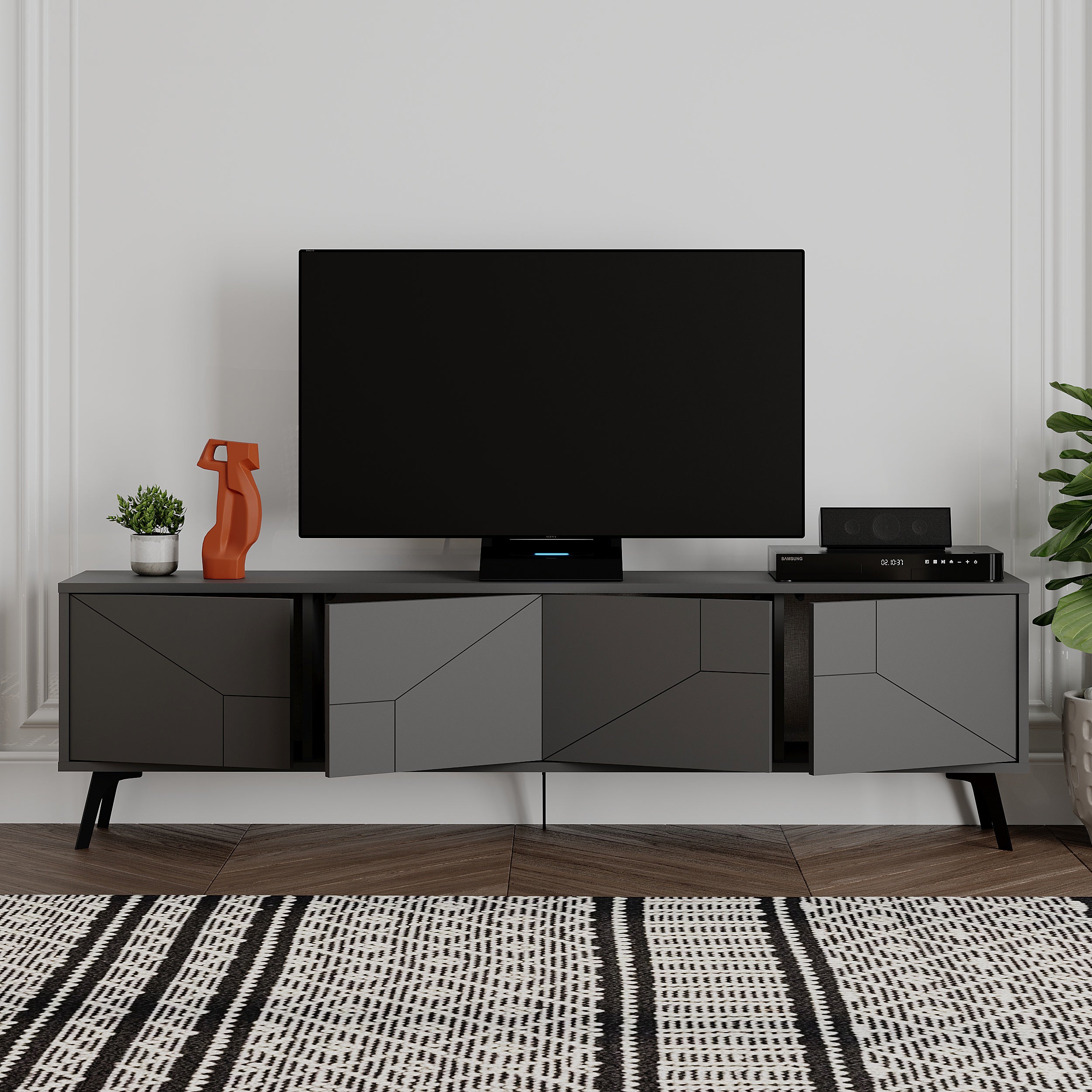 Dune Modern TV Stand With Storage Cabinet 180cm