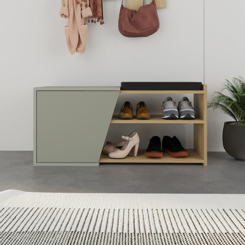 Fiona Shoe Storage with Bench 104cm – front view – Decortie