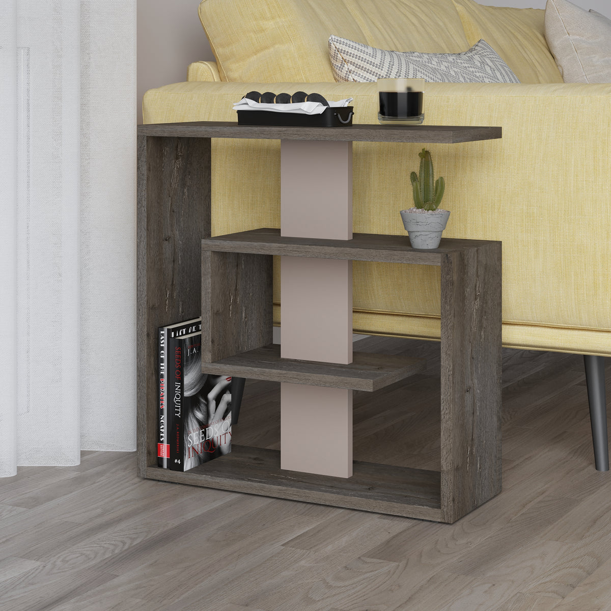 Saly Modern Side End Table Multipurpose With Creativeness H 57cm 3 Tier - Decortie