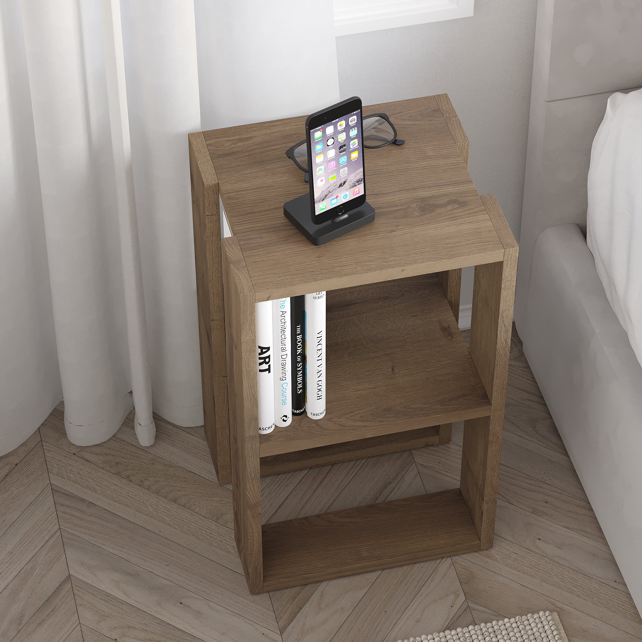 Lonie Modern Bedside Table Bedroom Furniture Width 34cm