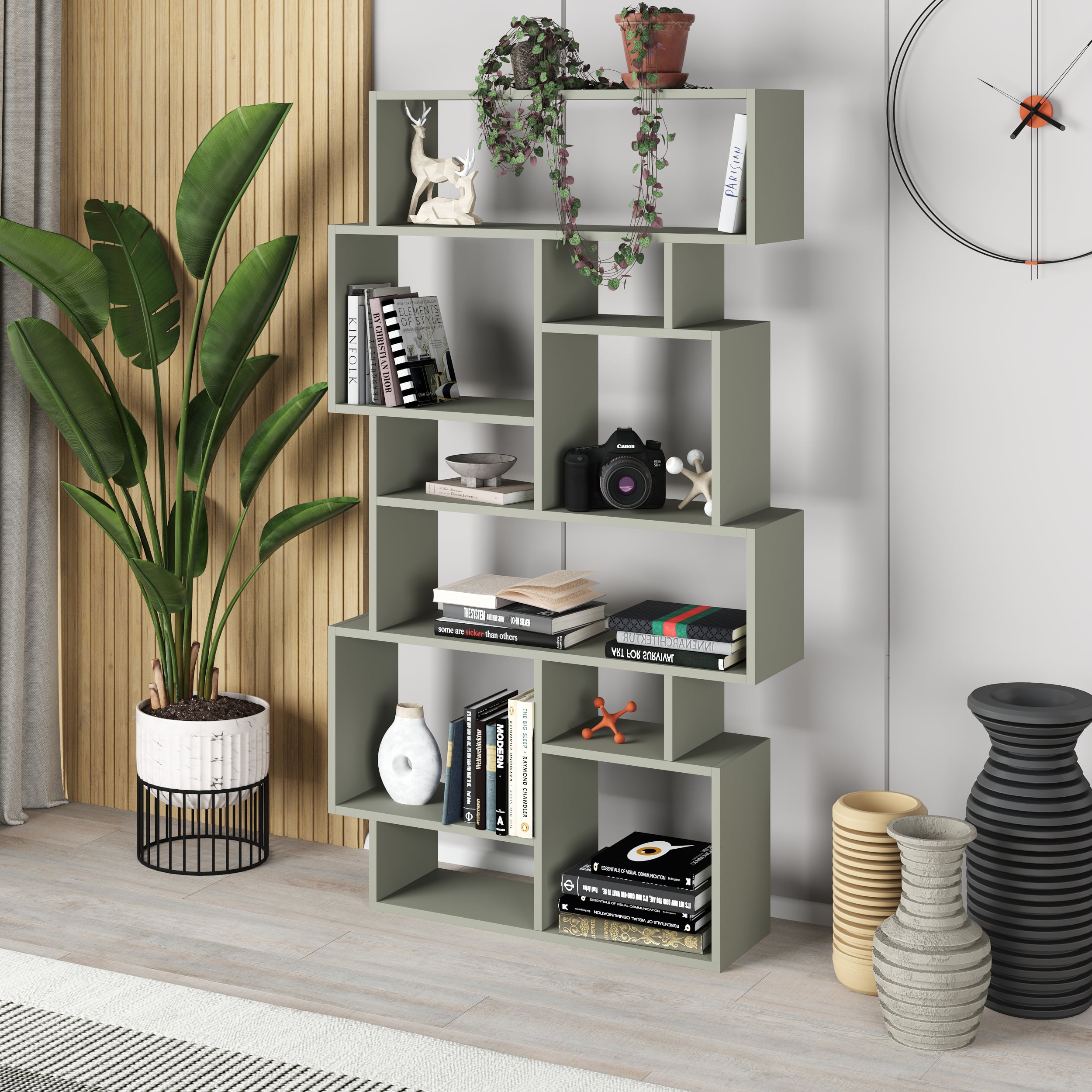 Karmato Modern Bookcase Display Unit Tall 168.5cm