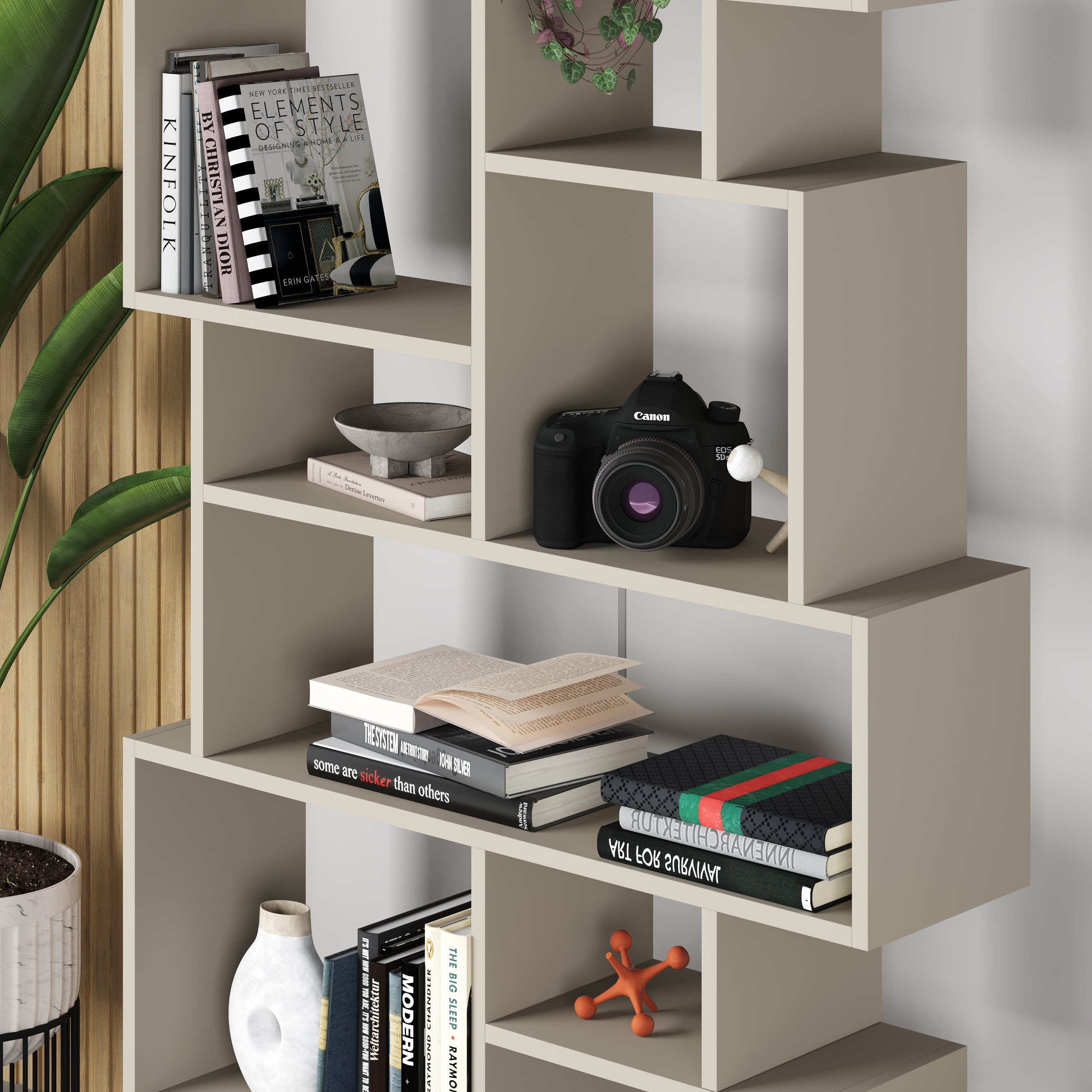 Karmato Modern Bookcase Display Unit Tall 168.5cm