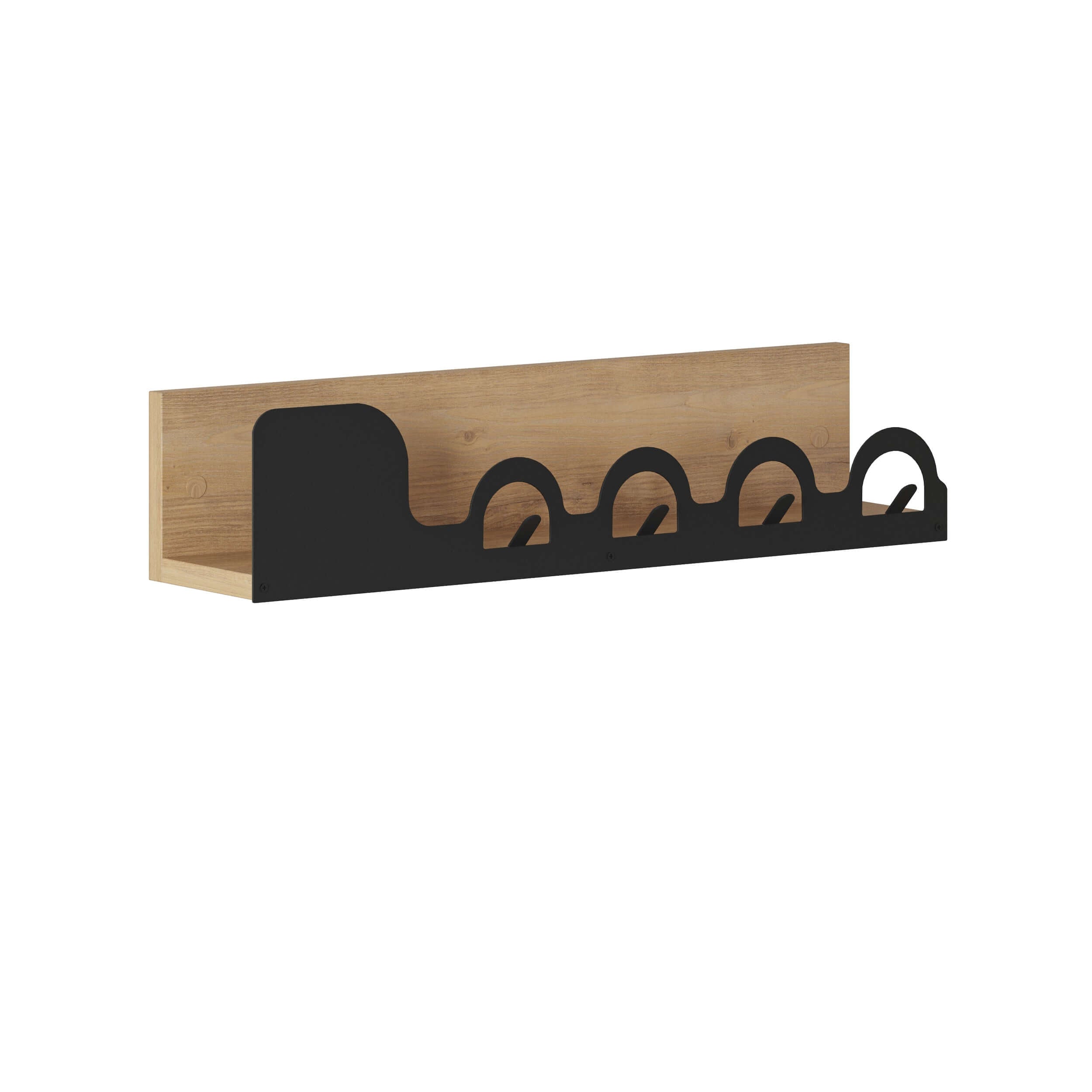 Liora Modern Hanger Shelf with 4 Hooks