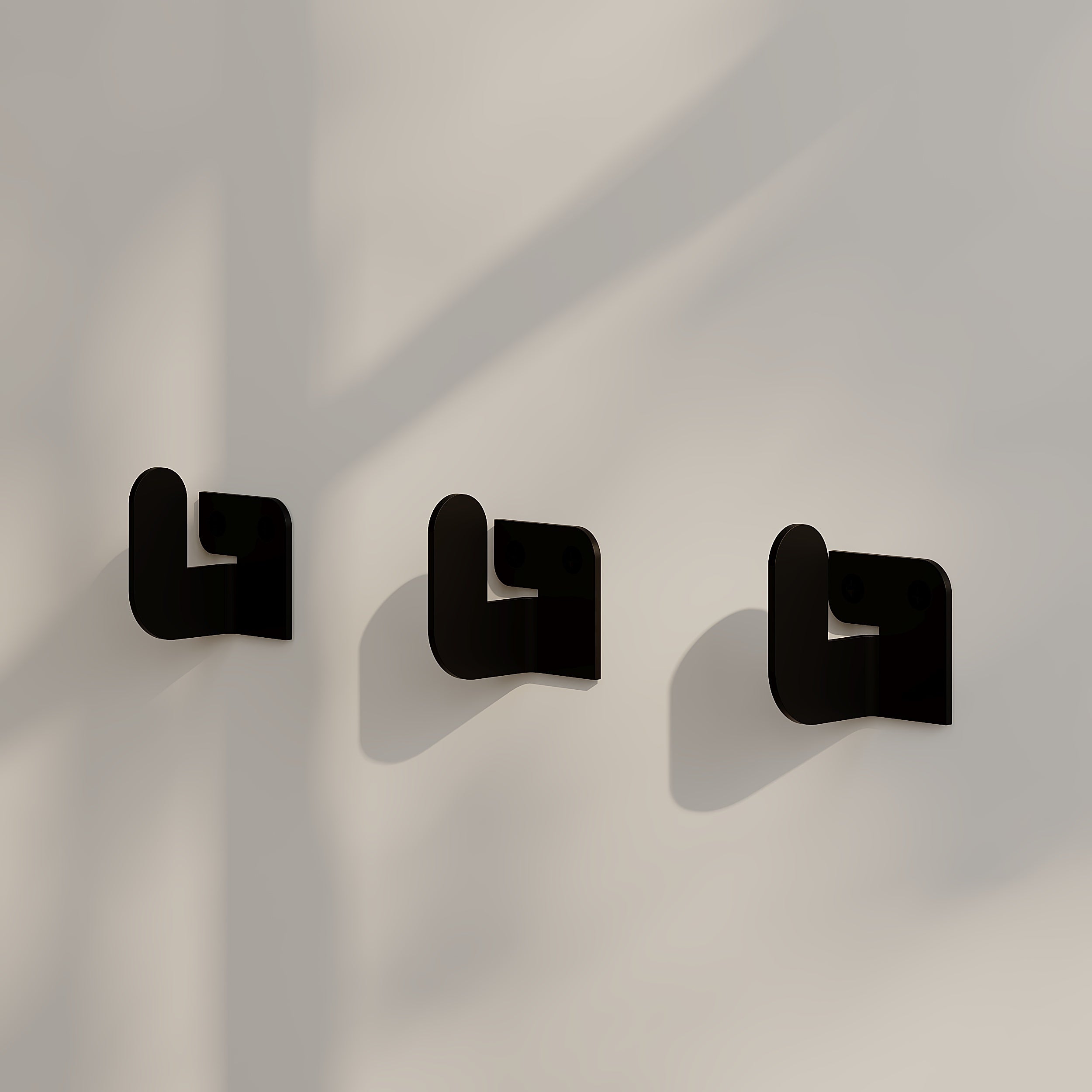 Luxa Modern Hook Multipurpose Versatile Metal Hanger Set Triple - Decortie