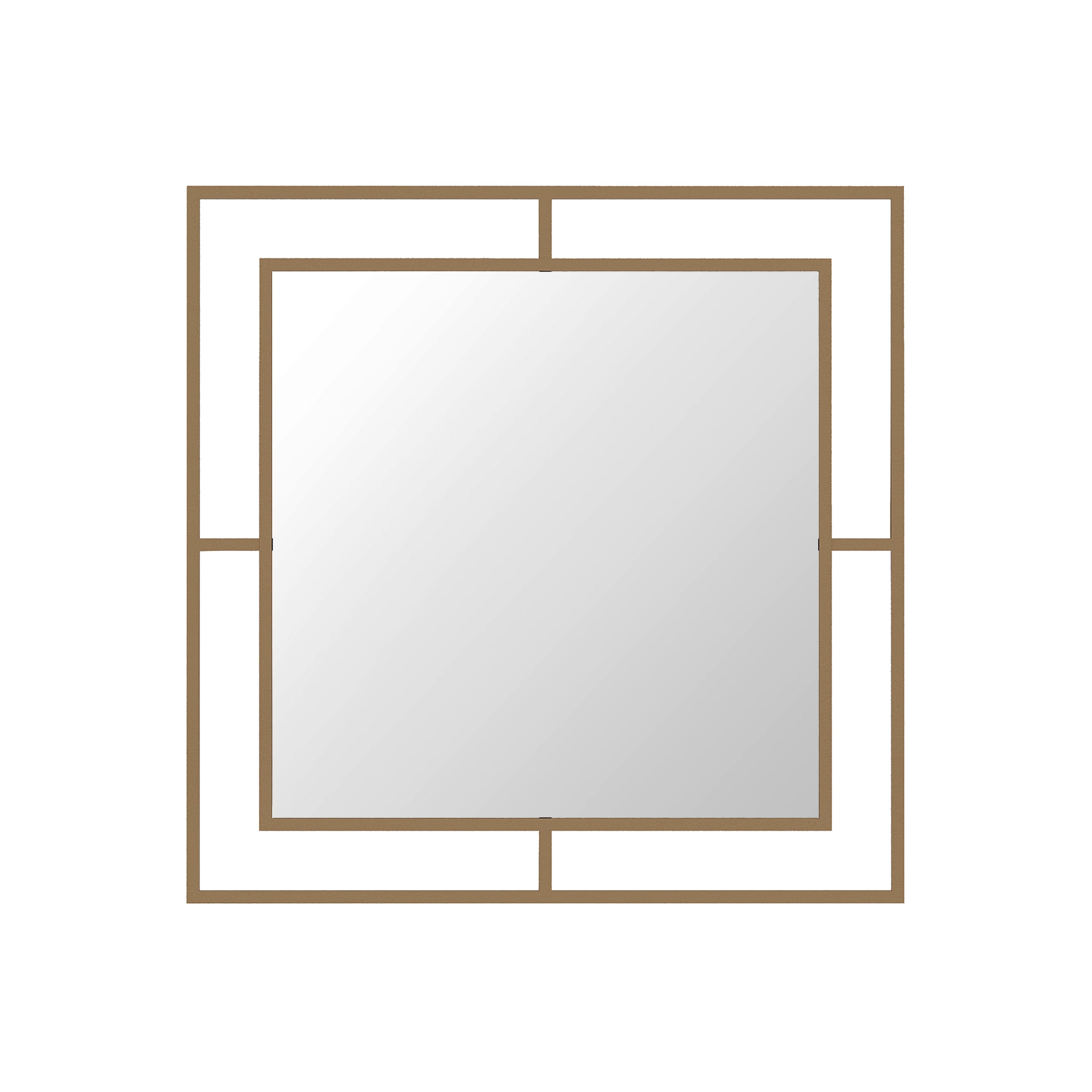 Corner Modern Design Mirror – Gold