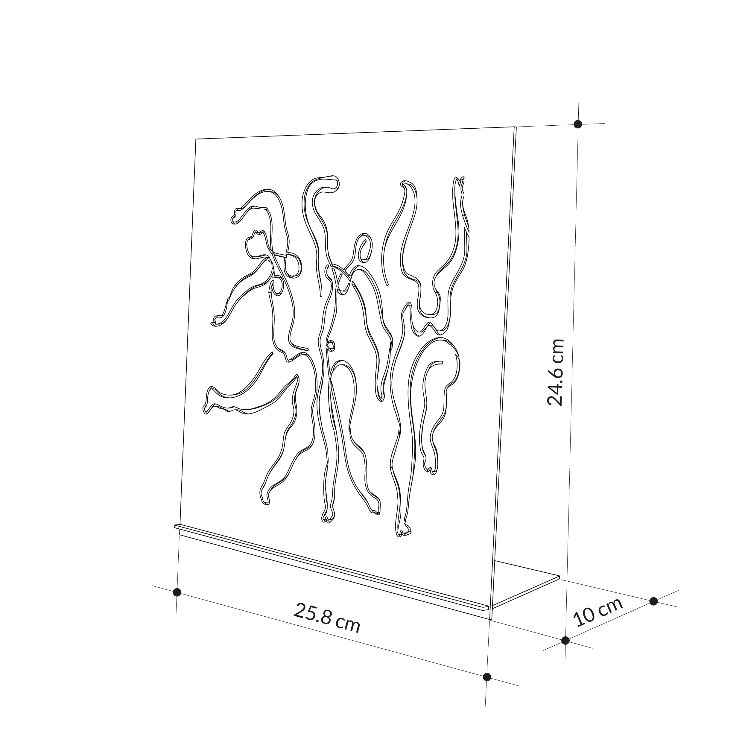 Dancing Ladies Modern Decorative Object Minimalist Metal Versatile Ornament - view 3