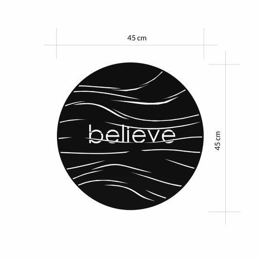 Believe Modern Metal Wall Art Home Decorative Ornament