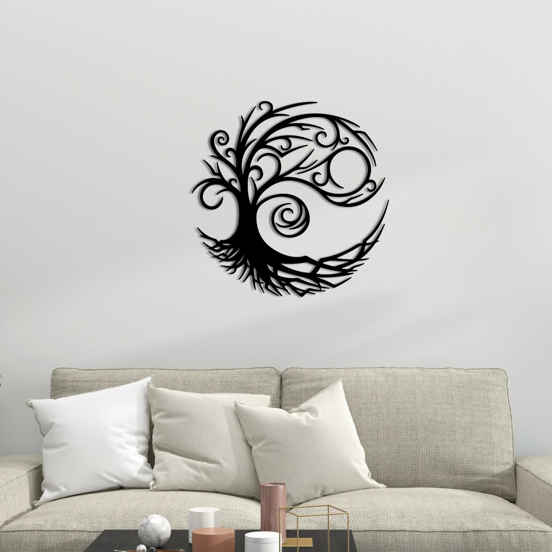 Metal Wall Art-tree Of Life 45x45 Cm