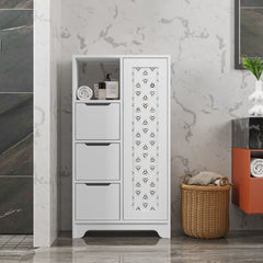 Yada Mini Multipurpose Modern Bathroom Cabinet H 122.2cm - Decortie