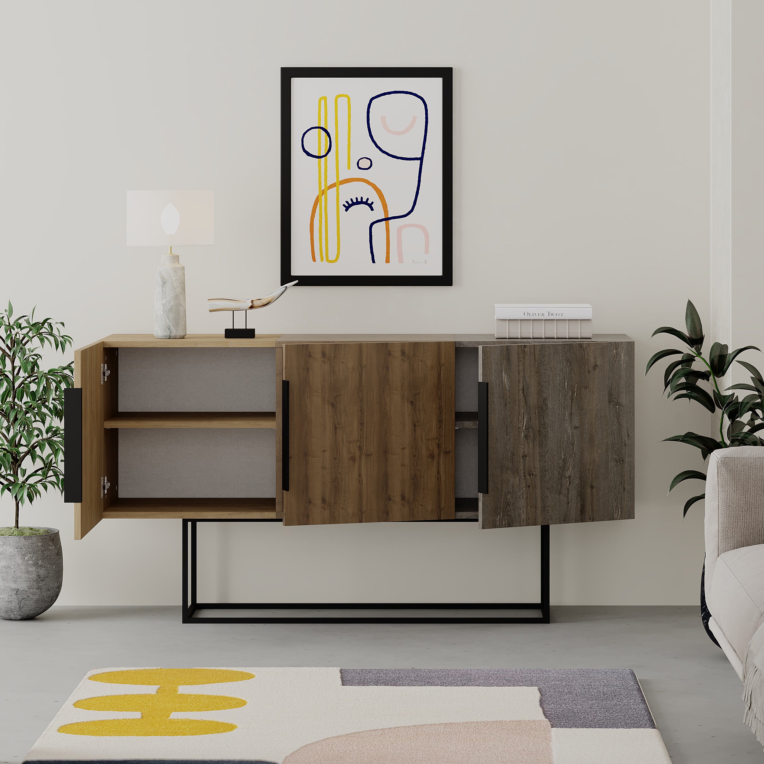 Tontini Console Sideboard Display Unit - Decortie