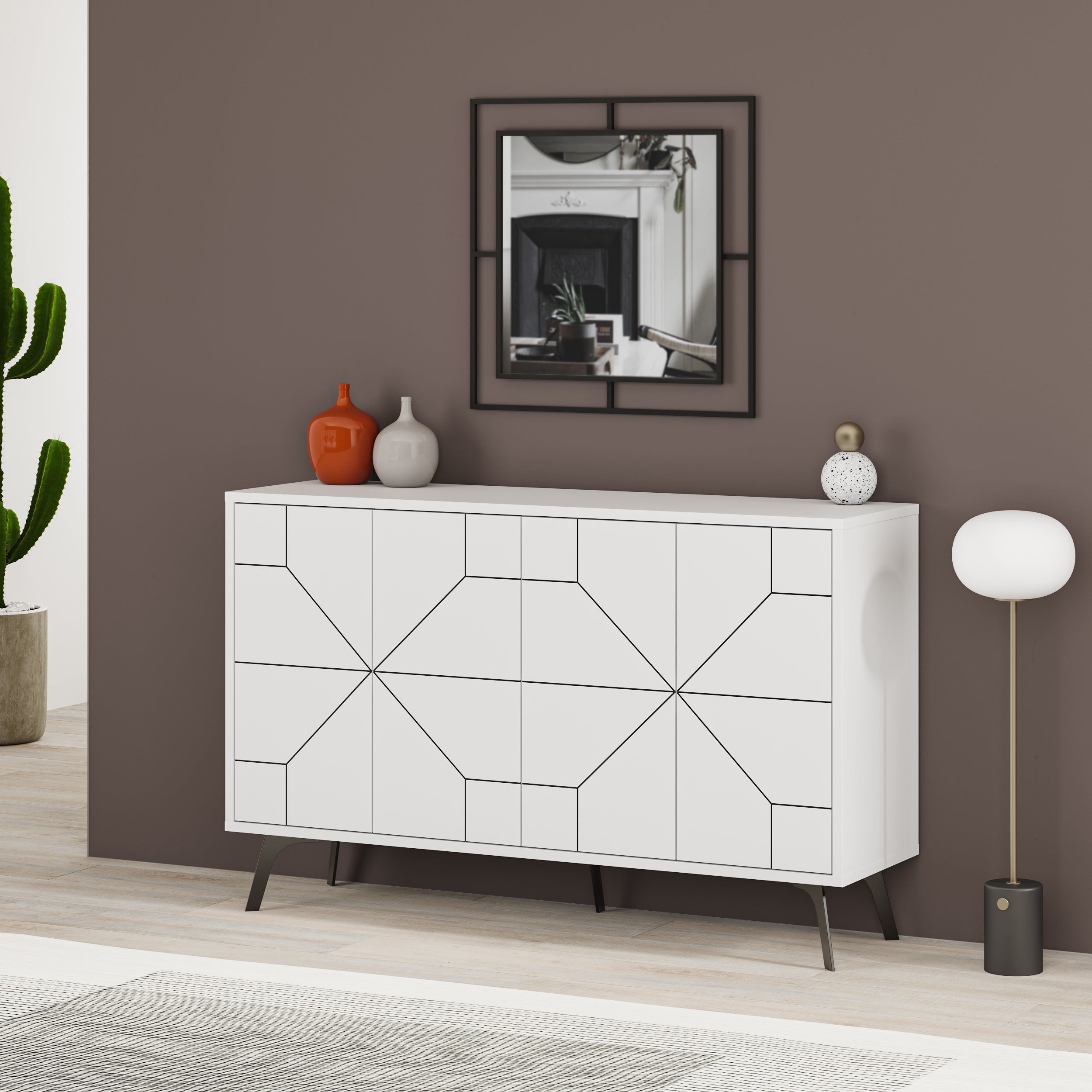 Dune Console Sideboard Display Unit 123cm – White