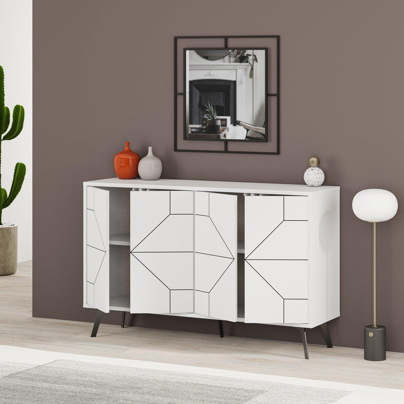 Dune Console Sideboard 123cm with open storage – Decortie