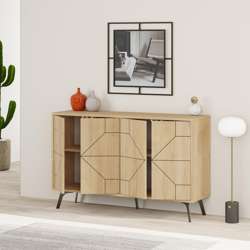 Dune Console Sideboard 123cm with open storage – Decortie