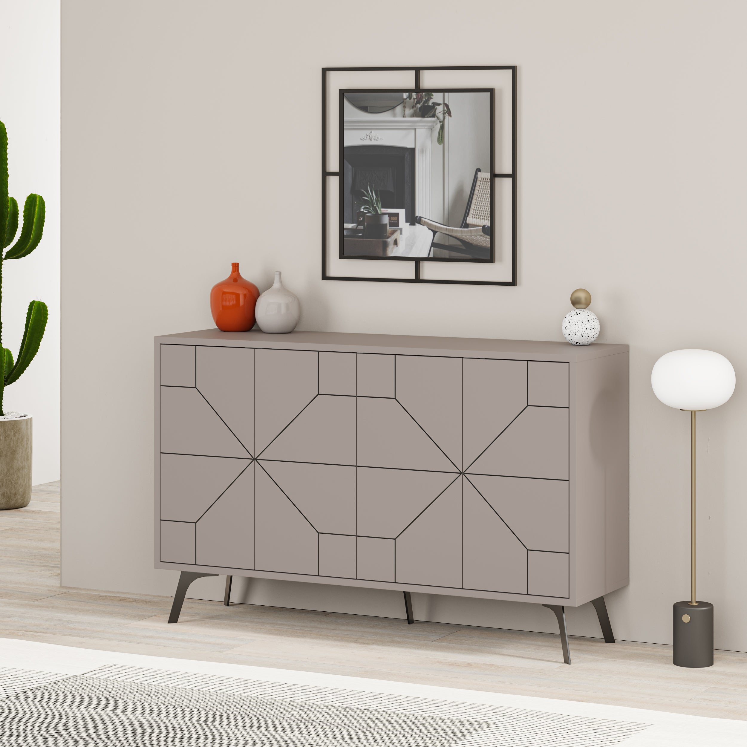 Dune Console Sideboard Display Unit 123cm – Light Mocha