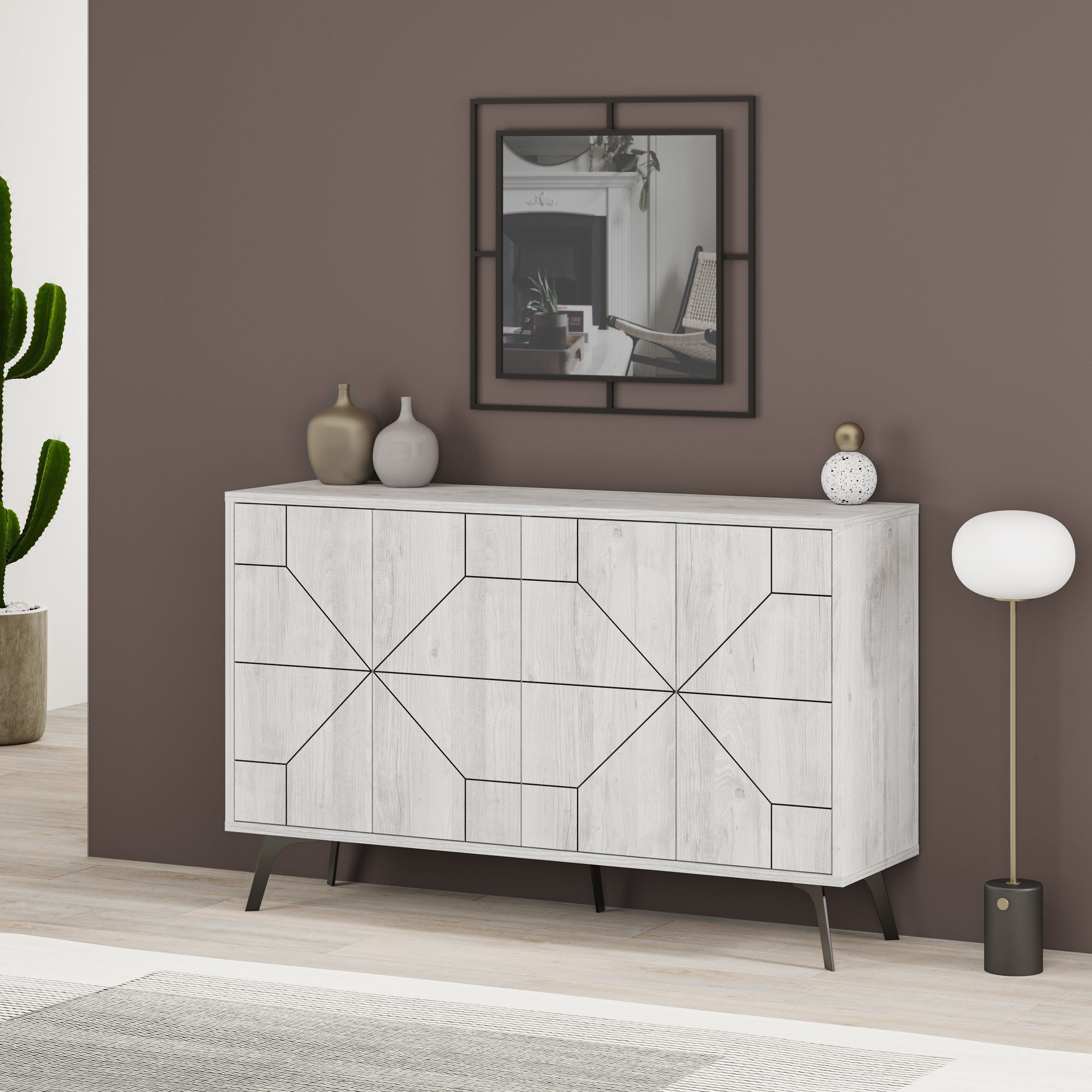 Dune Console Sideboard Display Unit 123cm – Ancient White