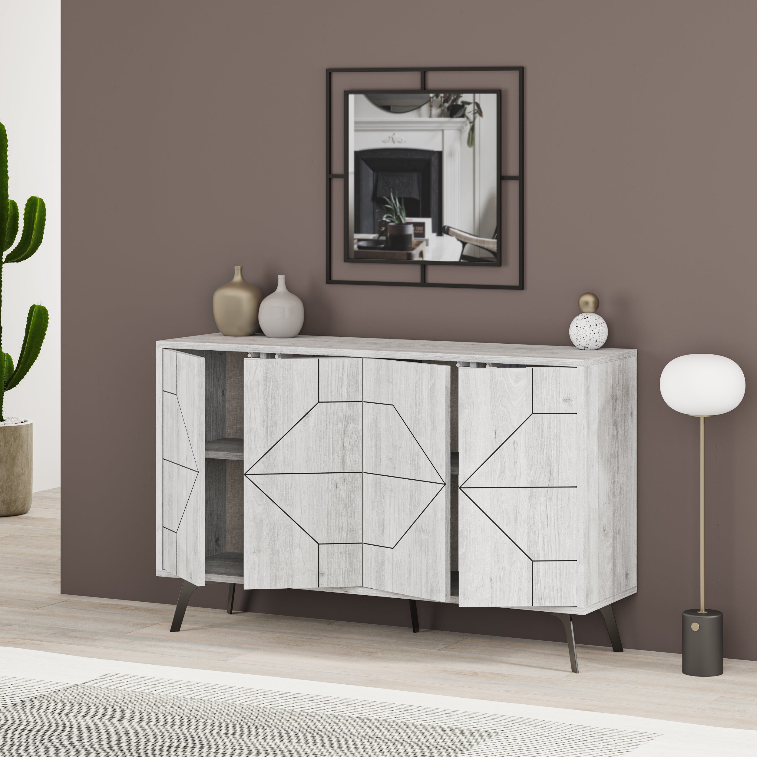 Dune Console Sideboard Display Unit 123cm – Ancient White