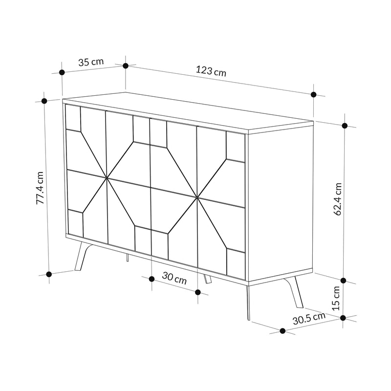 Dune Console Sideboard 123cm – Decortie