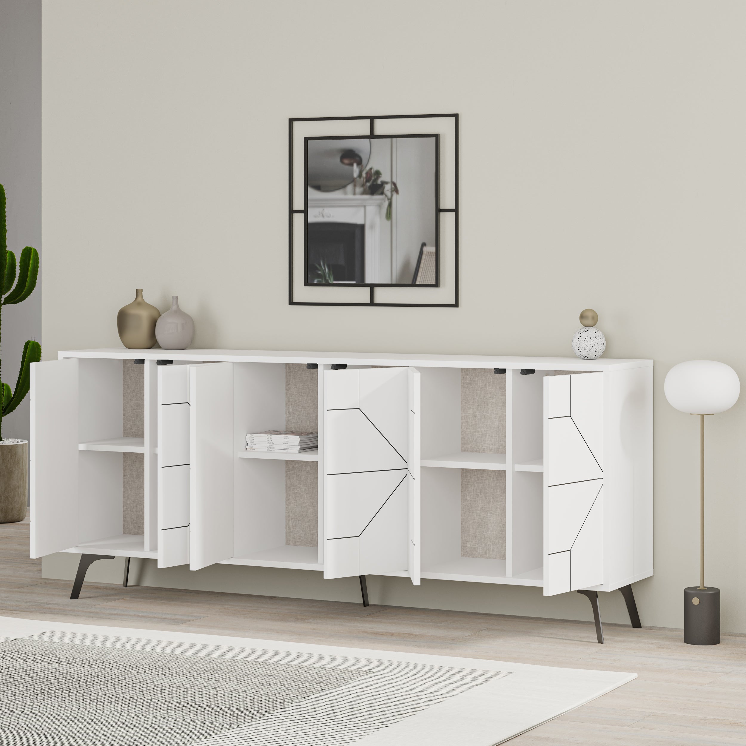 Dune Console Sideboard Display Unit 183cm – White