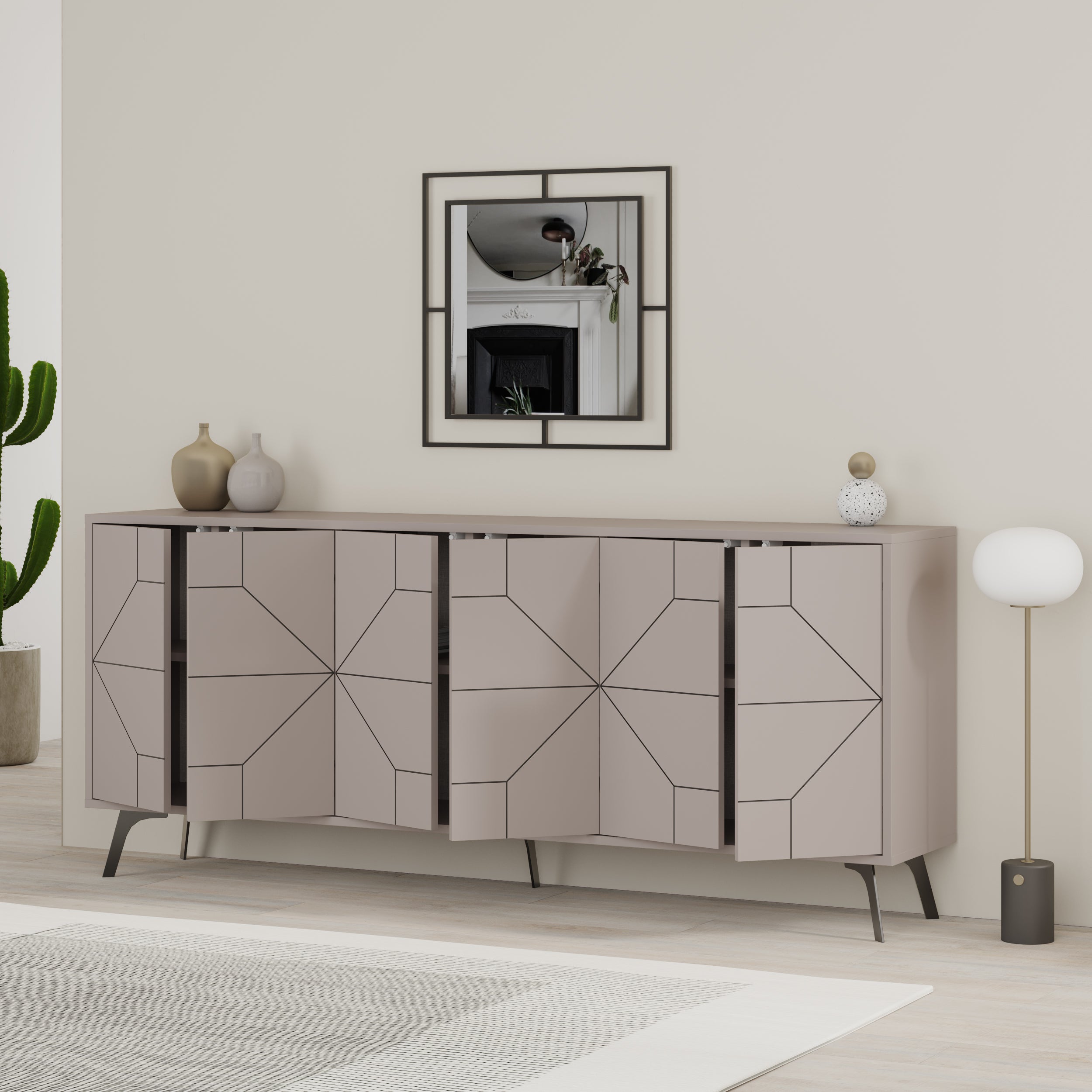 Dune Console Sideboard Display Unit 183cm – Light Mocha